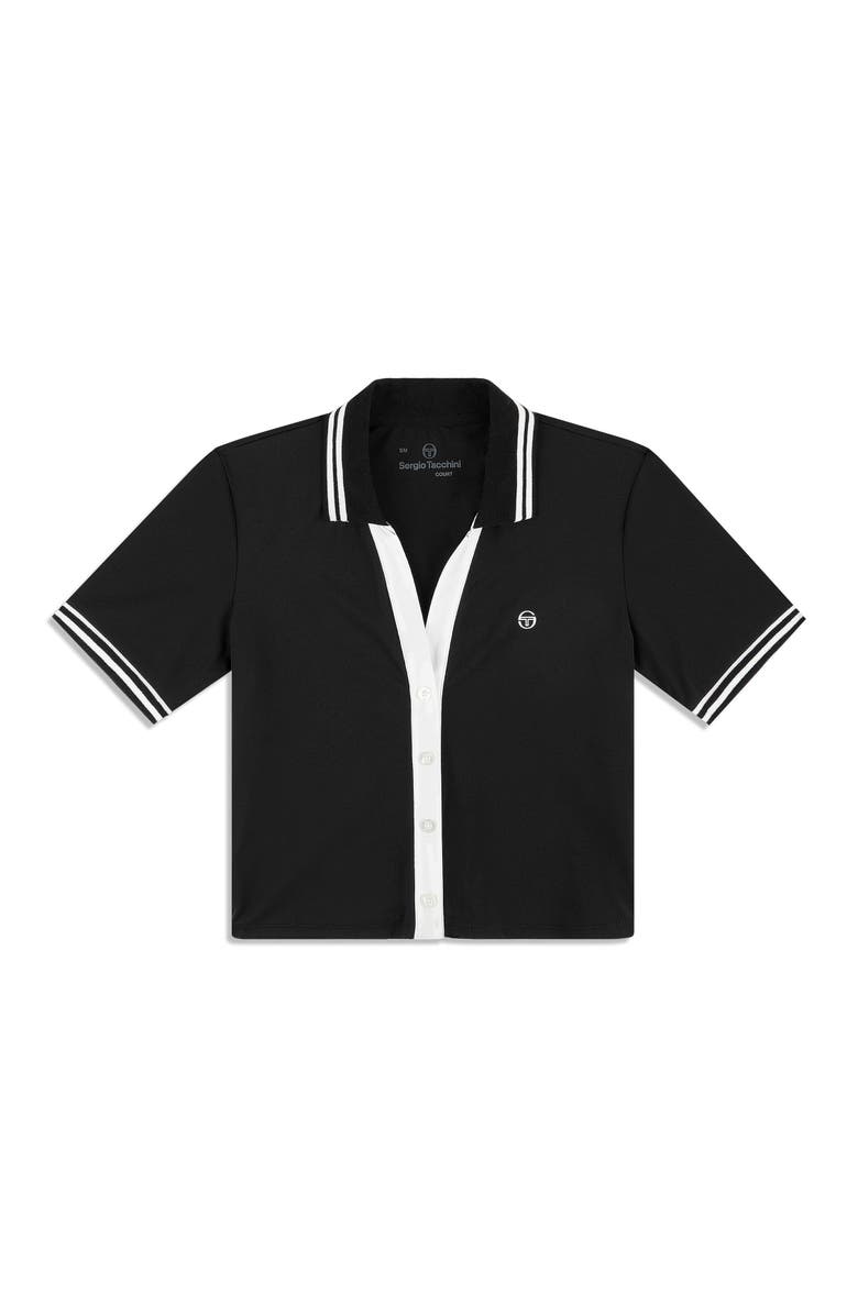 Sergio Tacchini Idalia Cropped Polo, Alternate, color, Black Beauty