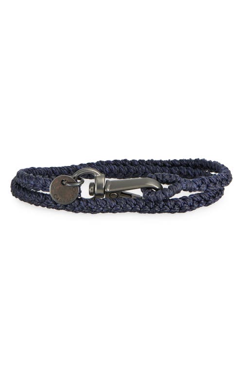 Caputo & Co Swivel Clasp Double Wrap Bracelet In Dark Navy