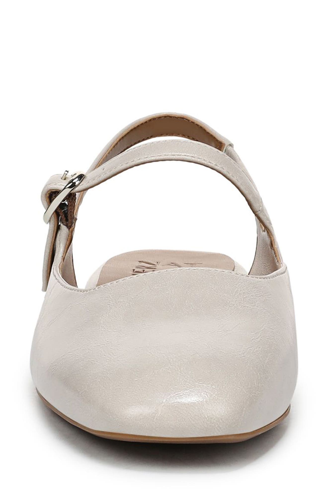 Naturalizer Anikka Flat, Alternate, color, Porcelain Beige Faux Leather
