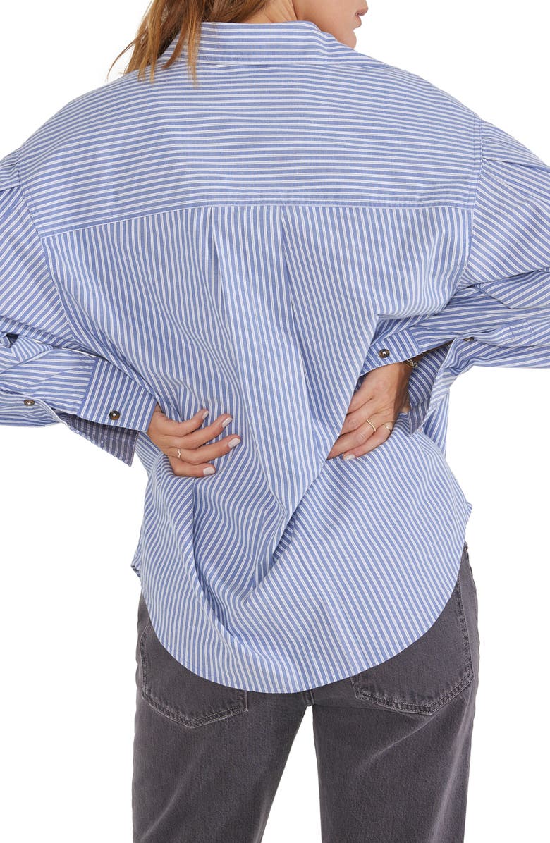 ÉTICA Mallory Pleated Sleeve Oversize Shirt, Alternate, color,