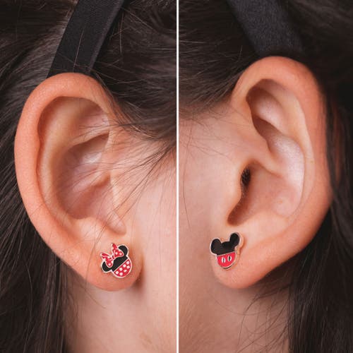Disney Mismatched Mickey And Minnie Mouse Earrings In Multi