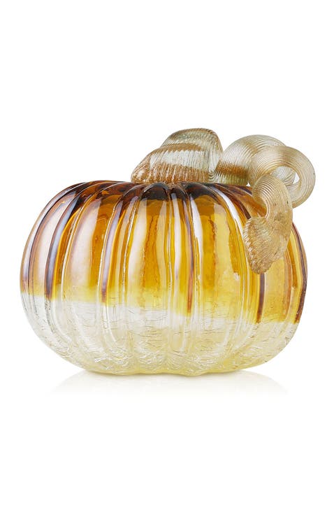 Crackle Glass Short Pumpkins