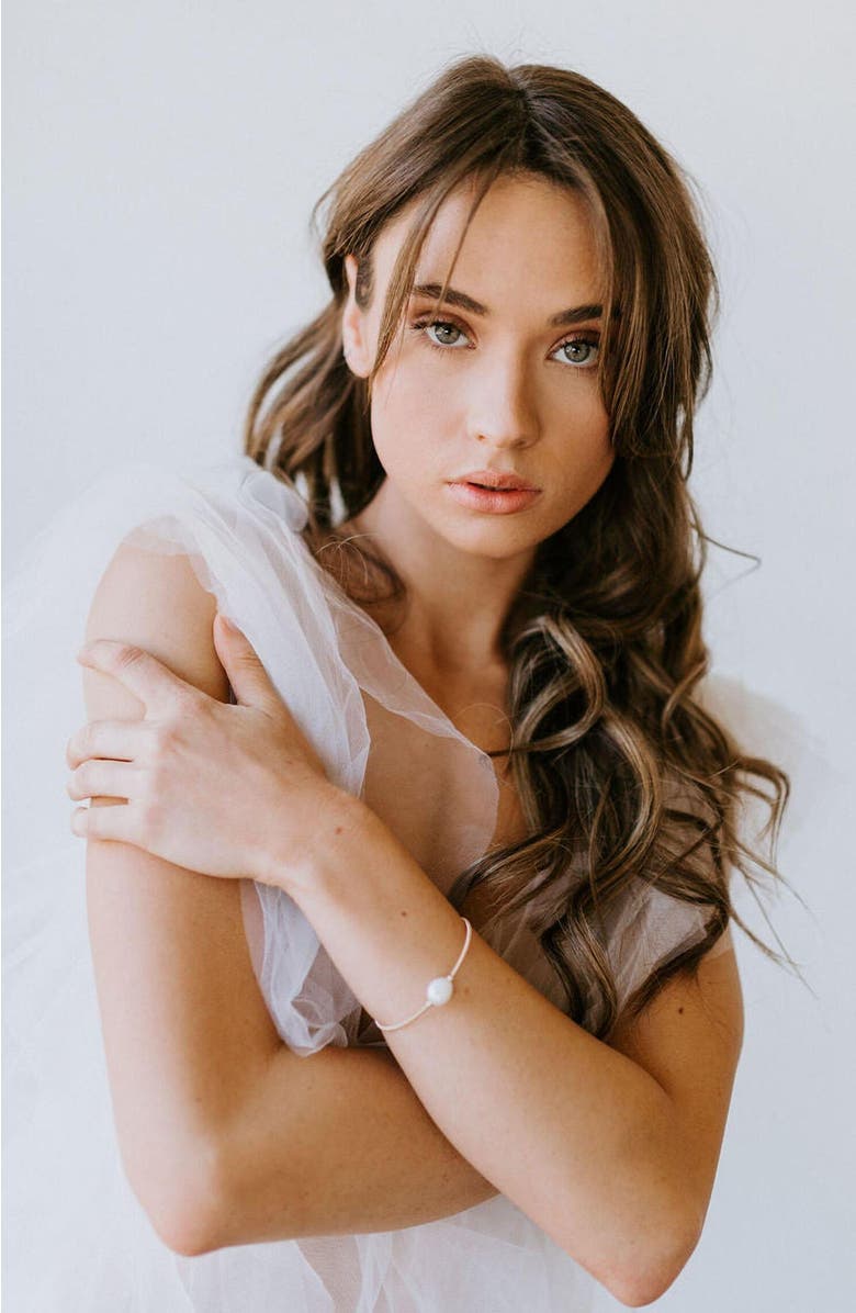 Untamed Petals Parlor Pearl Bracelet, Alternate, color, Gold