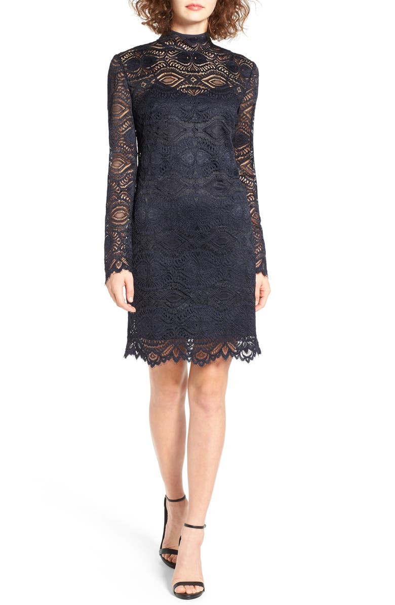 WAYF Monroe Lace Shift Dress, Main, color,