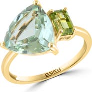 EFFY 14K Yellow Gold Green Amethyst & Peridot Ring