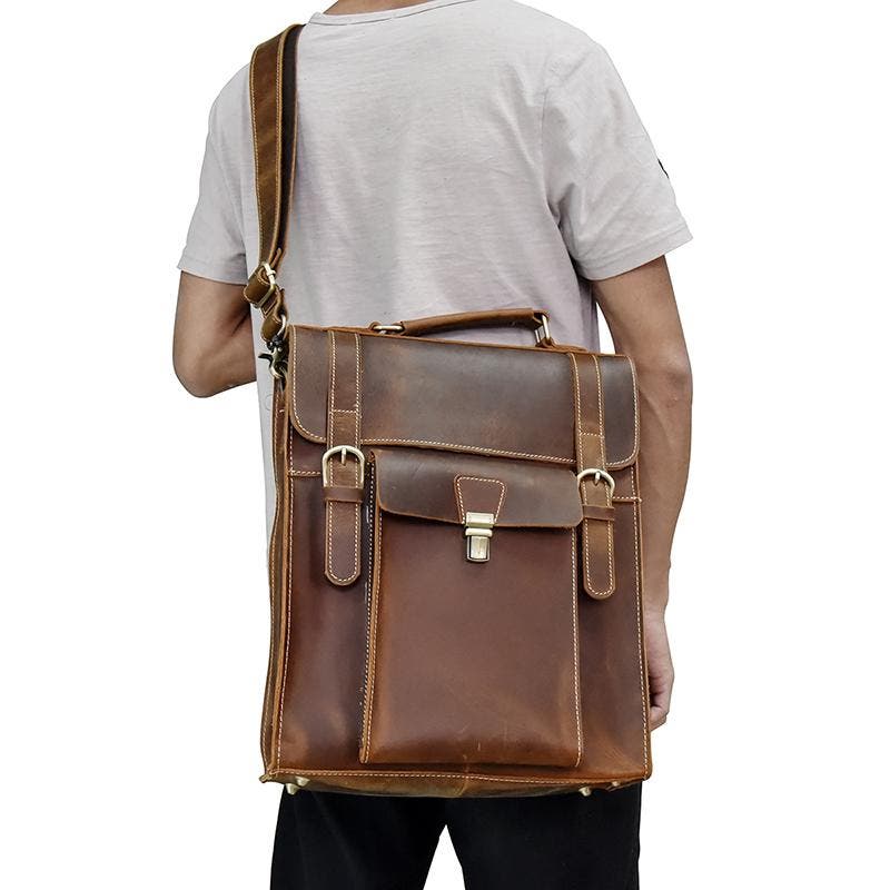 STEEL HORSE LEATHER The Vali Backpack | Handmade Vintage Leather, Alternate, color, Brown