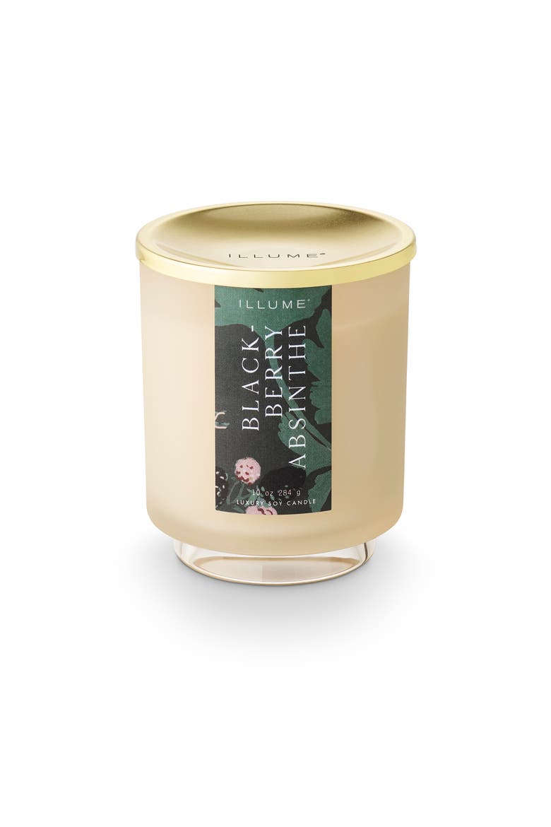 Beautifully Done Blackberry Absinthe Signature Glass Candle, 284g, Main, color, Gold