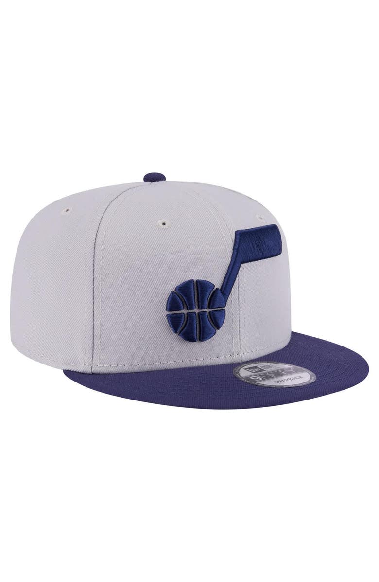 New Era Men's New Era  Gray/Navy Utah Jazz Color Pack Two-Tone 9FIFTY Snapback Hat, Alternate, color, 