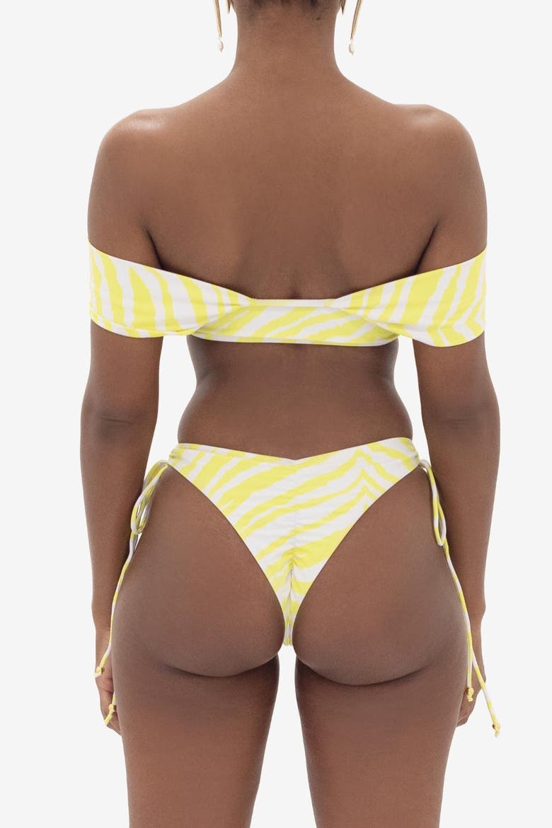 Zebina Swim Crop, Alternate, color, Yellow