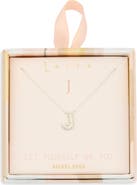 Leith Cubic Zirconia Initial Pendant Necklace