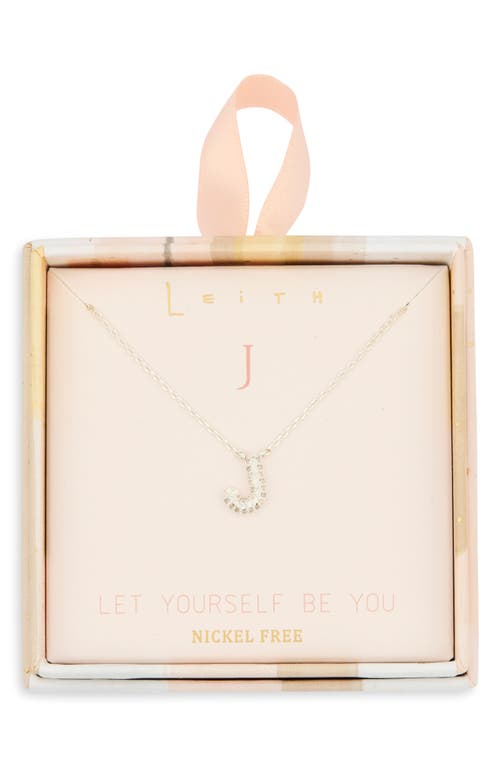Leith Cubic Zirconia Initial Pendant Necklace