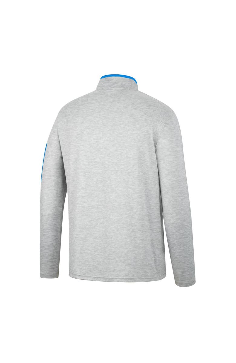 COLOSSEUM Men's Colosseum Heathered Gray/Blue UCLA Bruins Country Club Windshirt Quarter-Zip Jacket, Alternate, color, 