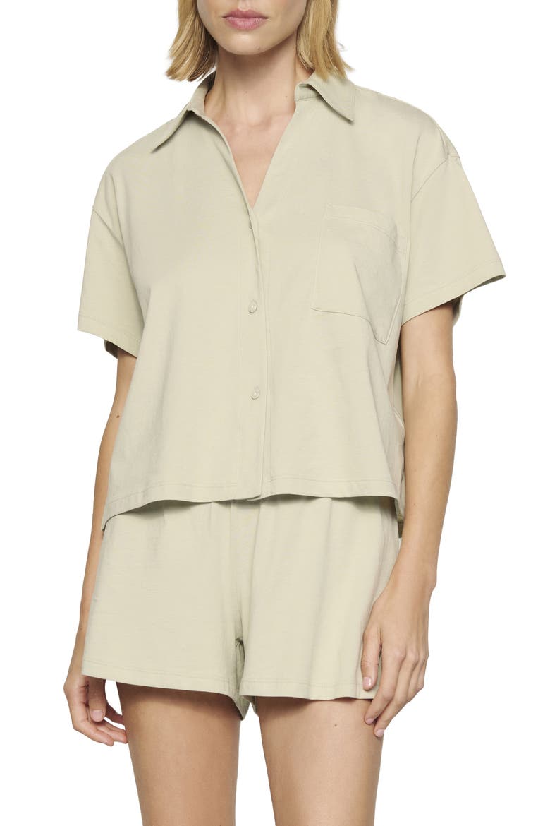 Organic Cotton Relaxed Short Pajamas, Main, color, SANDSTONE
