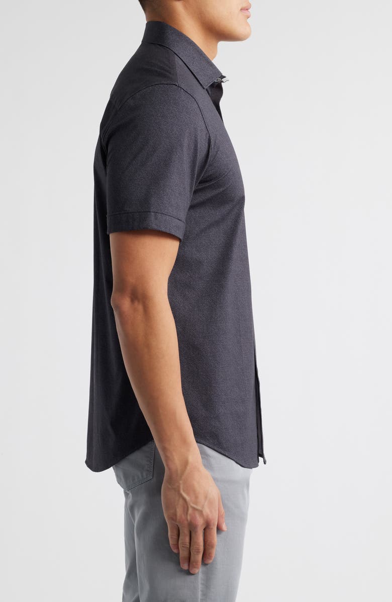 Bugatchi Myron OoohCotton<sup>®</sup> Solid Short Sleeve Button-Up Shirt, Alternate, color, 