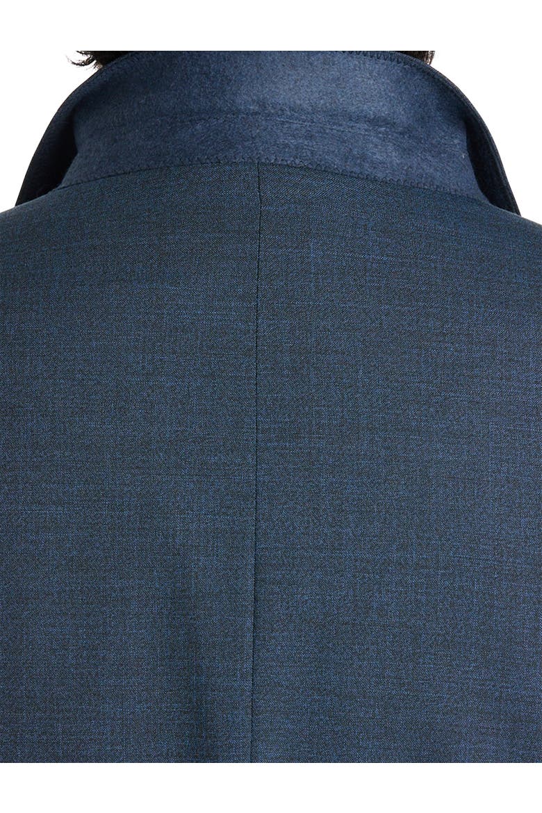 Big & Tall Jacket-Relaxer Performance Mélange Suit Jacket, Alternate, color, BLUE