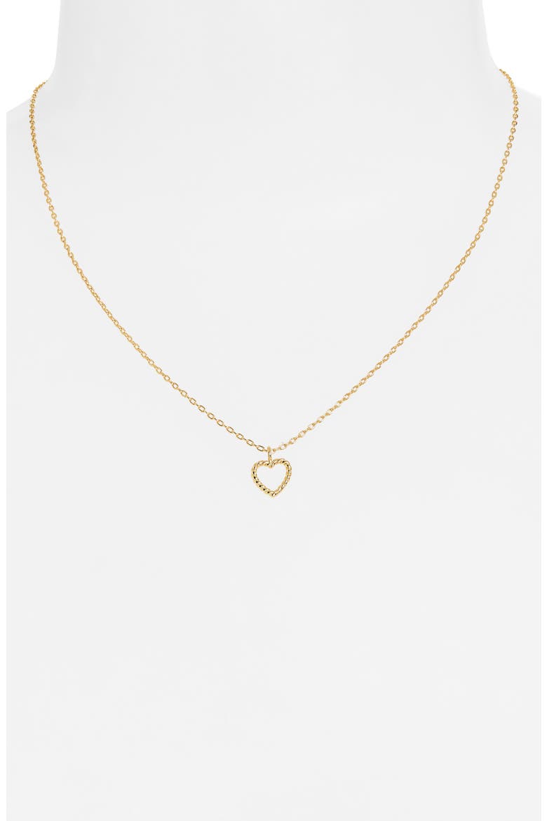 Rope Heart Pendant Necklace, Alternate, color, GOLD