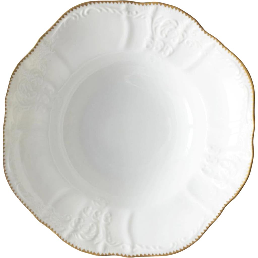 Anna Weatherley Simply Anna Open Vegetable Dish In White/gold