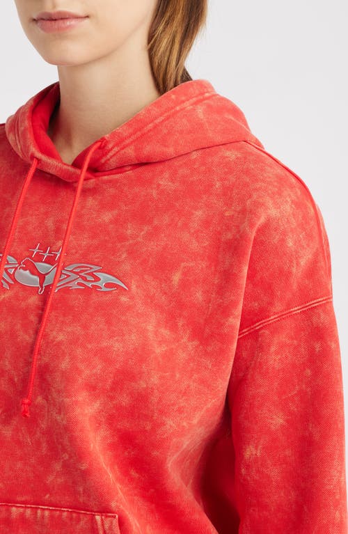 Puma Street X Relaxed Graphic Hoodie In Red