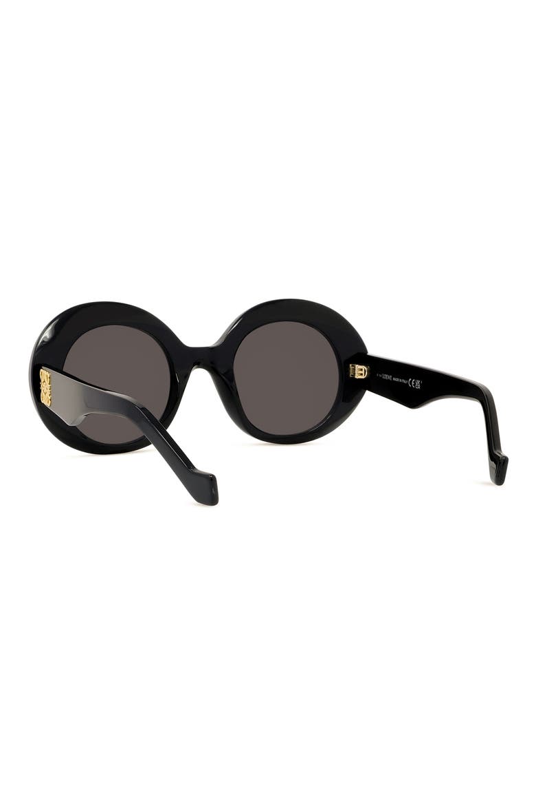 Anagram 50mm Oval Sunglasses, Alternate, color, SHINY BLACK / SMOKE