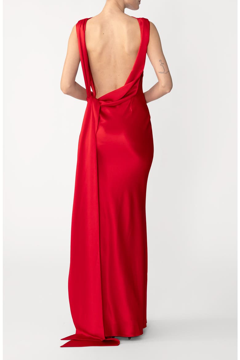 nordstrom backless dress Calli Satin Backless Gown (Women)