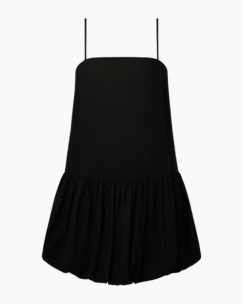 Onia Air Linen Bubble Mini Dress In Black