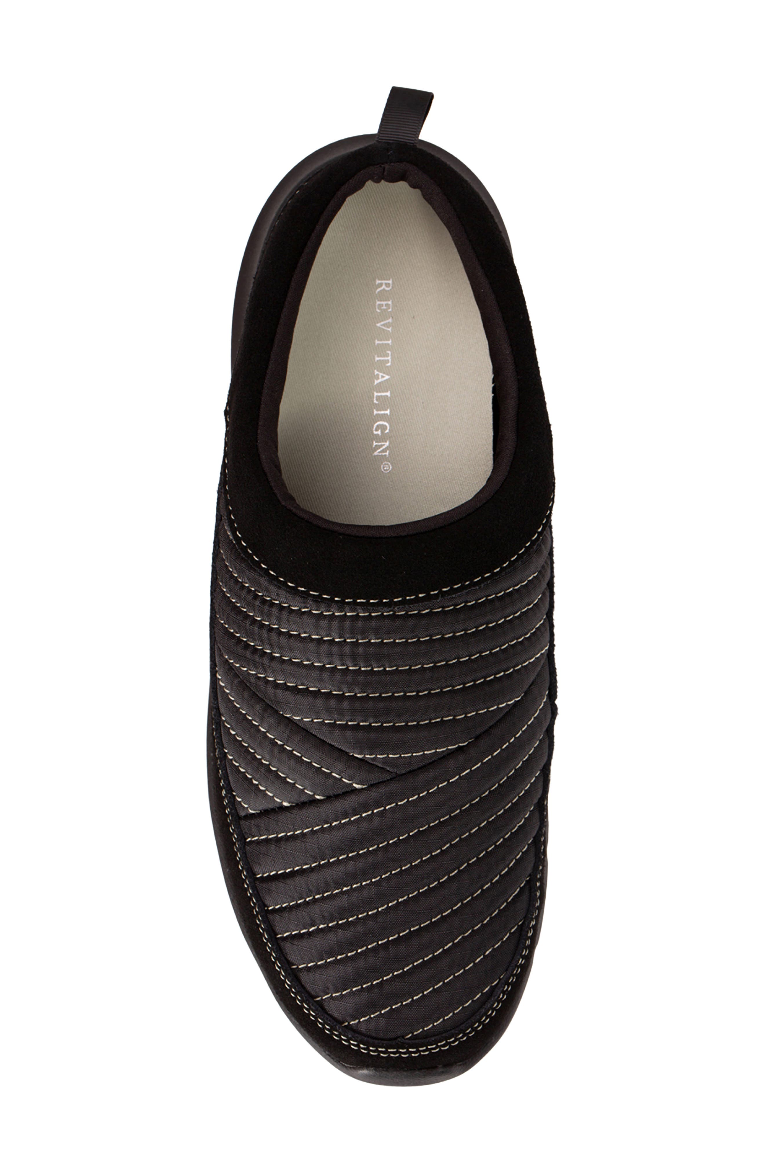 Basin Quilted Leather Clog, Alternate, color, BLACK
