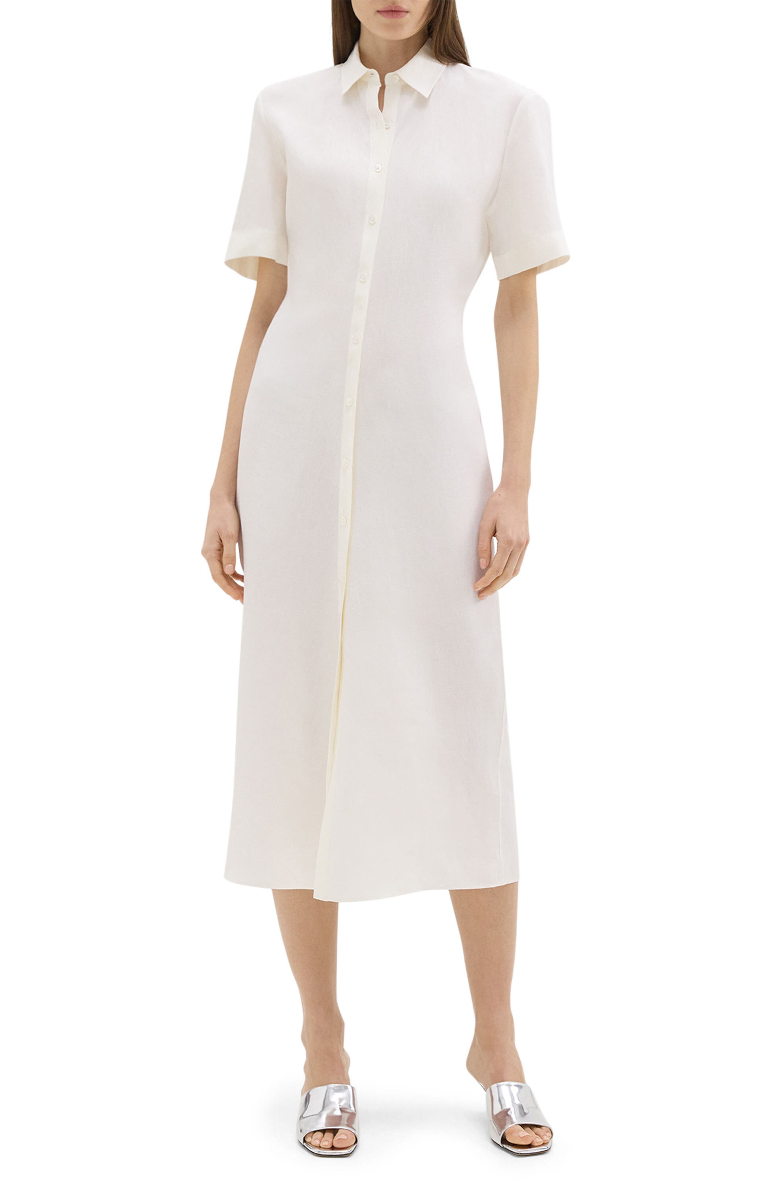 Galena Linen Maxi Shirtdress