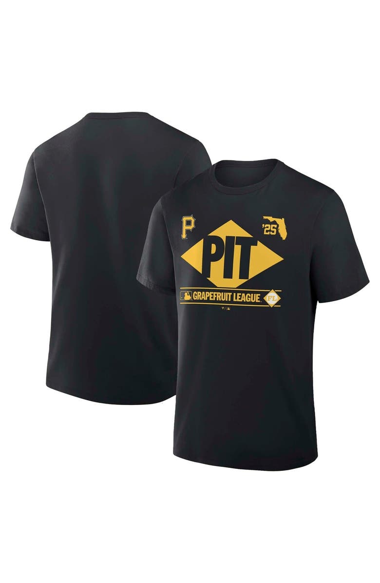FANATICS Men's Fanatics Black Pittsburgh Pirates 2025 Spring Training Grapefruit League True Icon T-Shirt, Main, color, Black