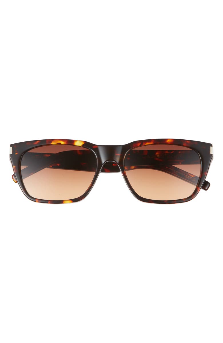 Saint Laurent 56mm Square Sunglasses, Main, color, Havana Havana Brown