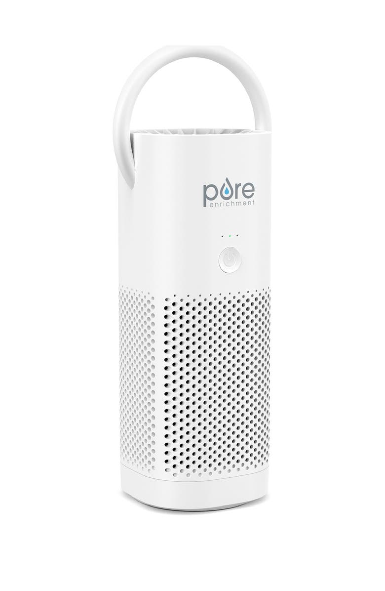 PURE ENRICHMENT PureZone Mini Portable True HEPA Air Purifier - White, Main, color, White