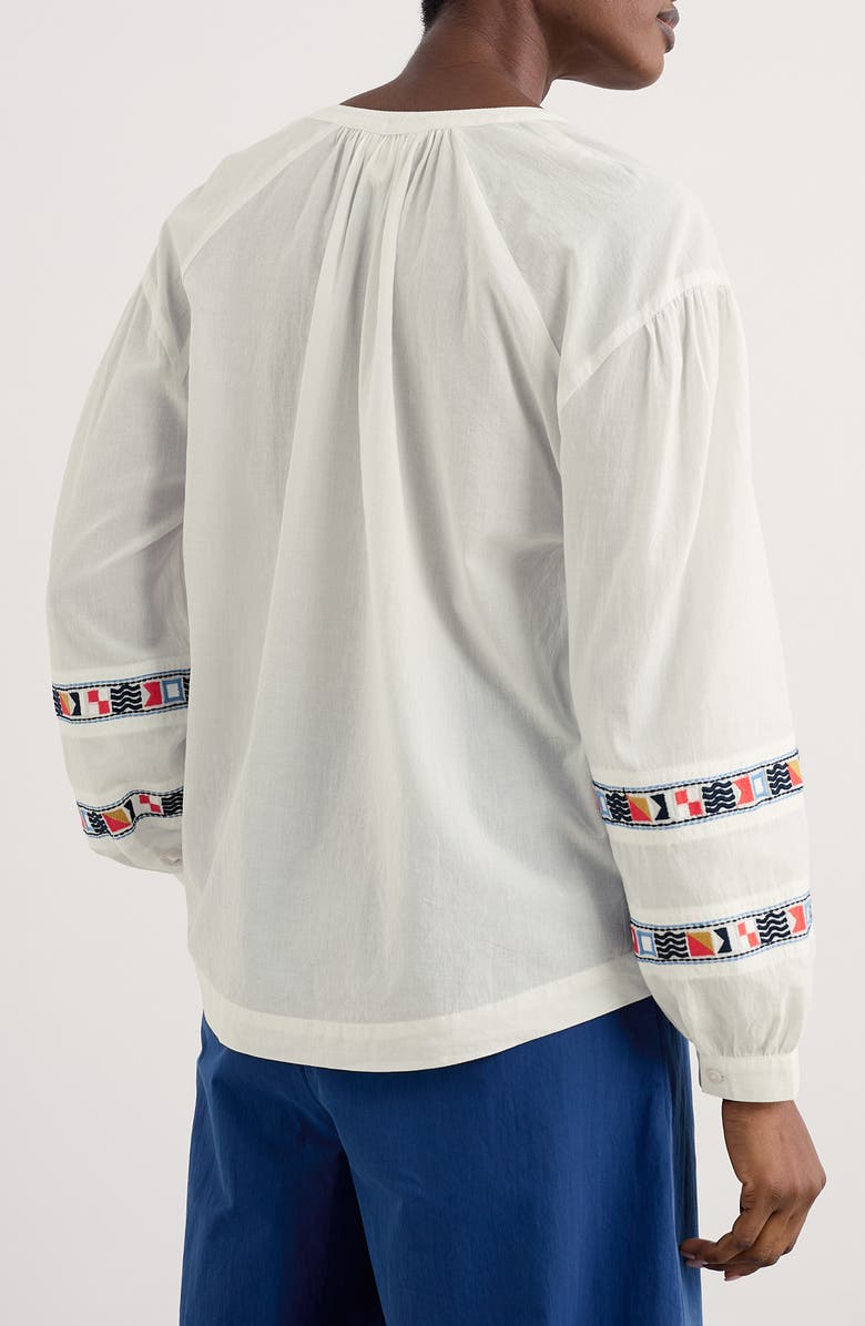 Seasalt Cornwall Weaving Sea Organic Cotton Peasant Shirt, Alternate, color,