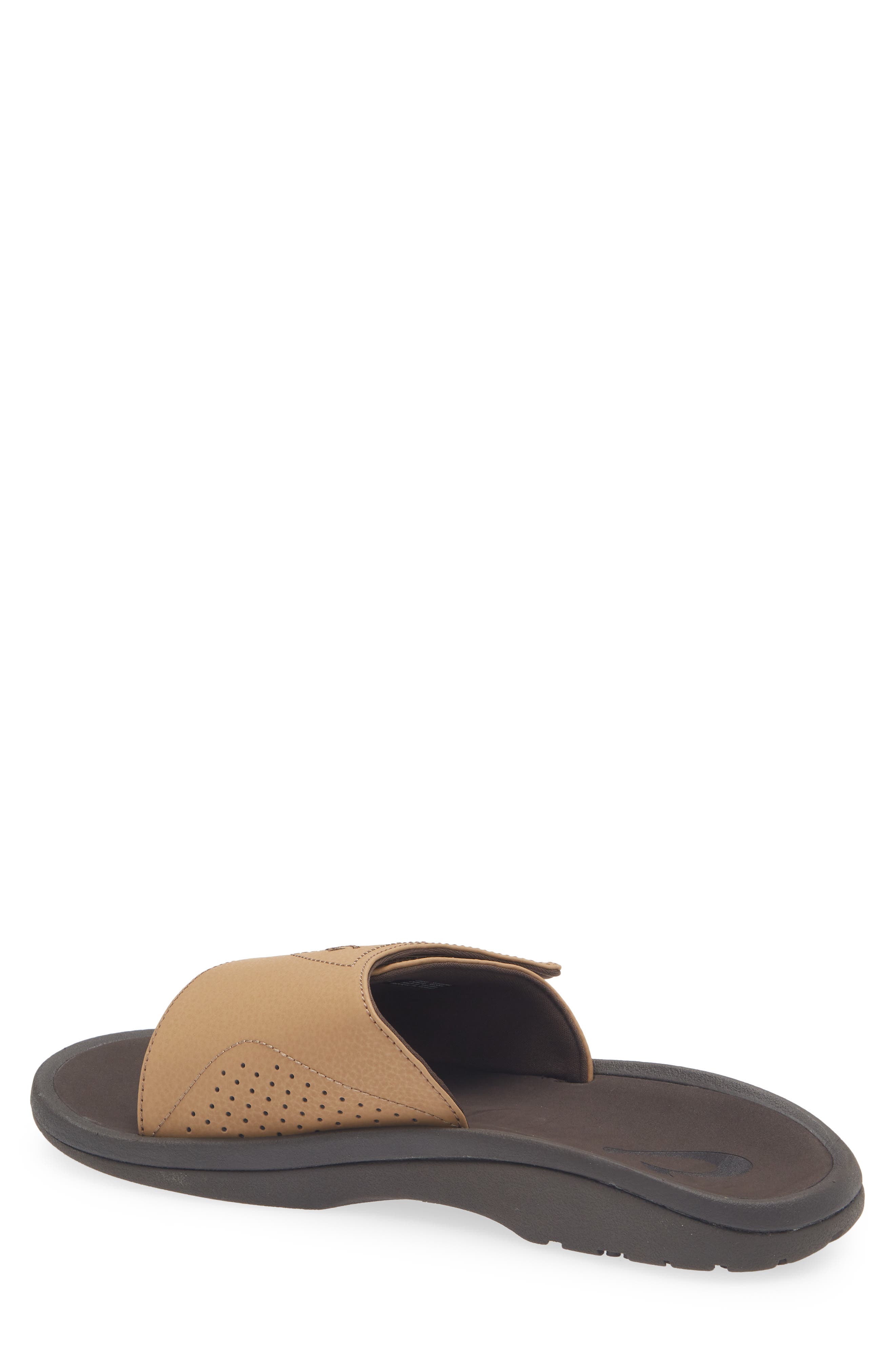 Nalu Slide Sandal, Alternate, color, TAN / DARK JAVA