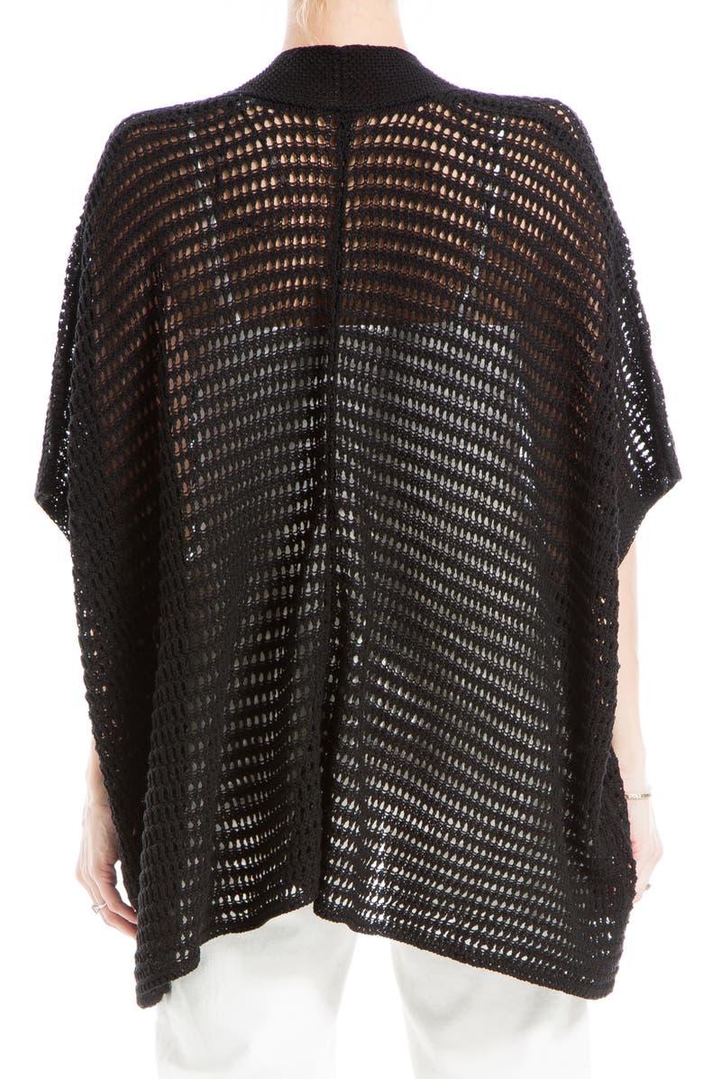 MAX STUDIO Open Weave Cardigan, Alternate, color, Black