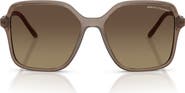AX Armani Exchange 53mm Gradient Polarized Butterfly Sunglasses