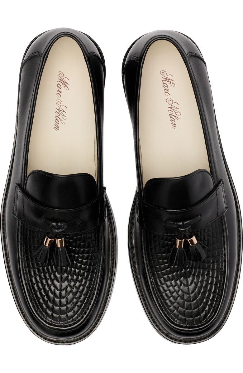 MARC NOLAN Denzel Tassel Loafer, Alternate, color, Black