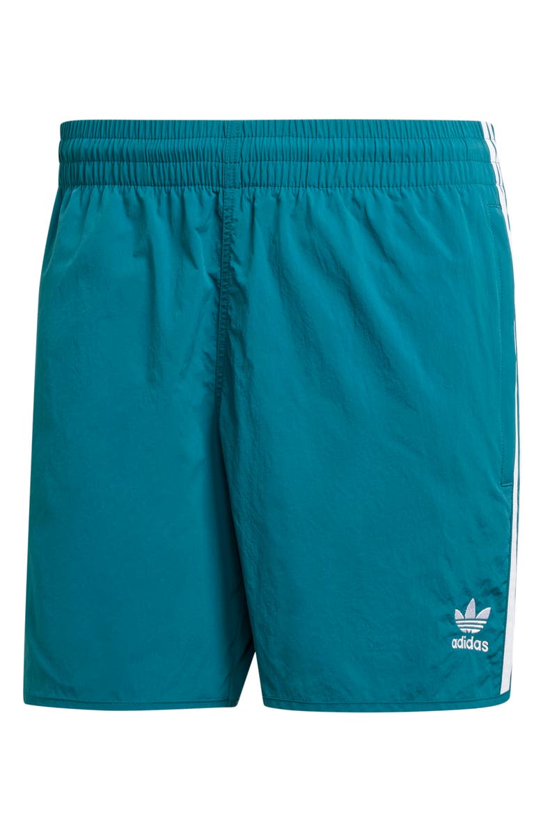 adidas Adicolor Recycled Polyester Sprinter Shorts, Alternate, color, Legacy Teal
