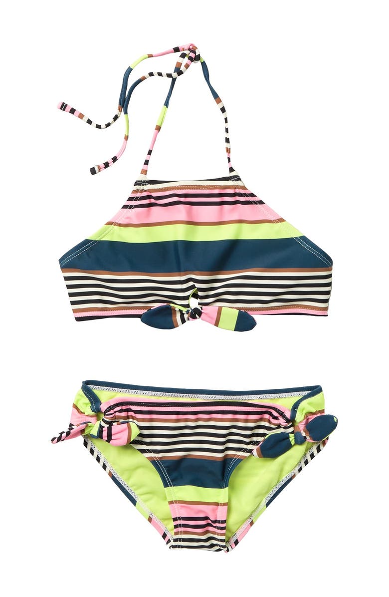Raisins Calafia Mood Ring Stripe Print Bikini 2-Piece Set, Main, color,