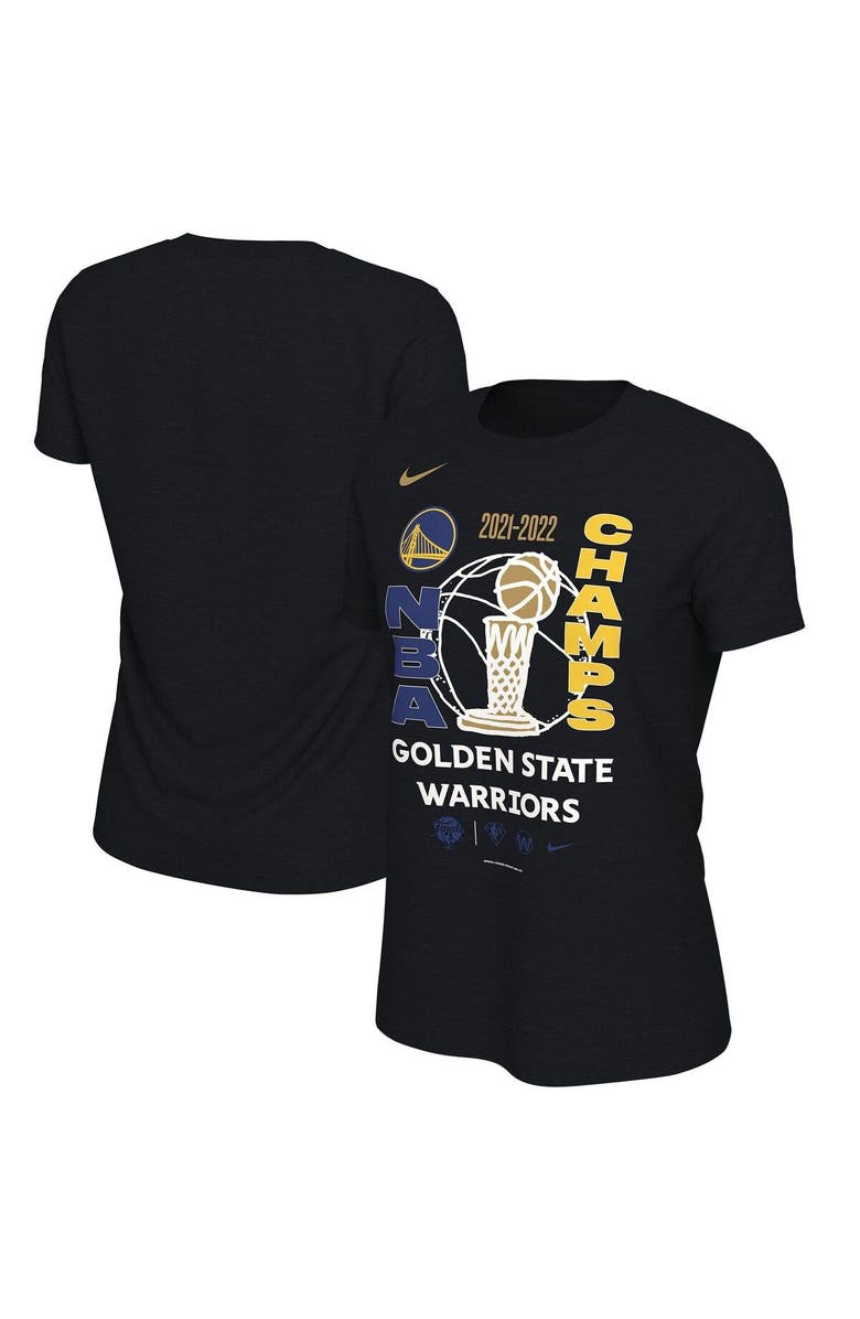 Nike Women's Nike Black Golden State Warriors 2022 NBA Finals Champions Locker Room T-Shirt, Main, color, 