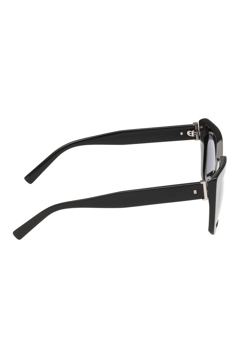 51mm Cat Eye Sunglasses, Alternate, color, SHINY BLACK / SMOKE LENS