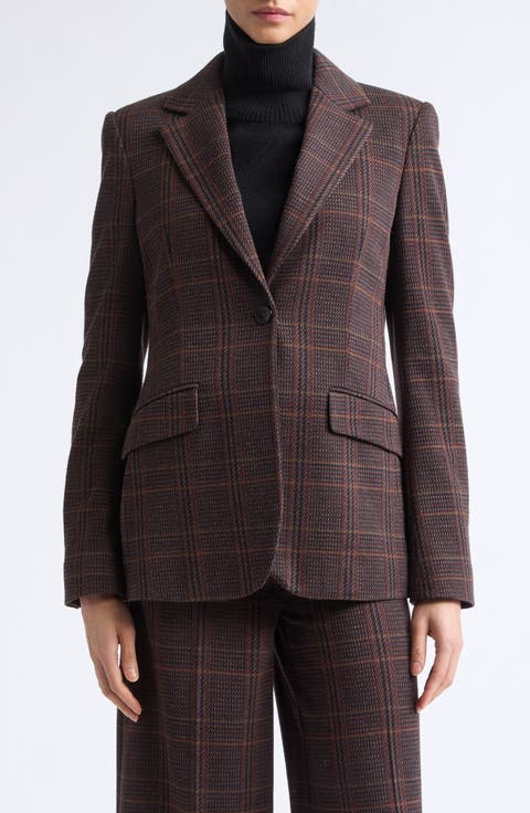 Abate Plaid Virgin Wool Blend Jacket