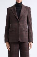 Max Mara Abate Plaid Virgin Wool Blend Jacket