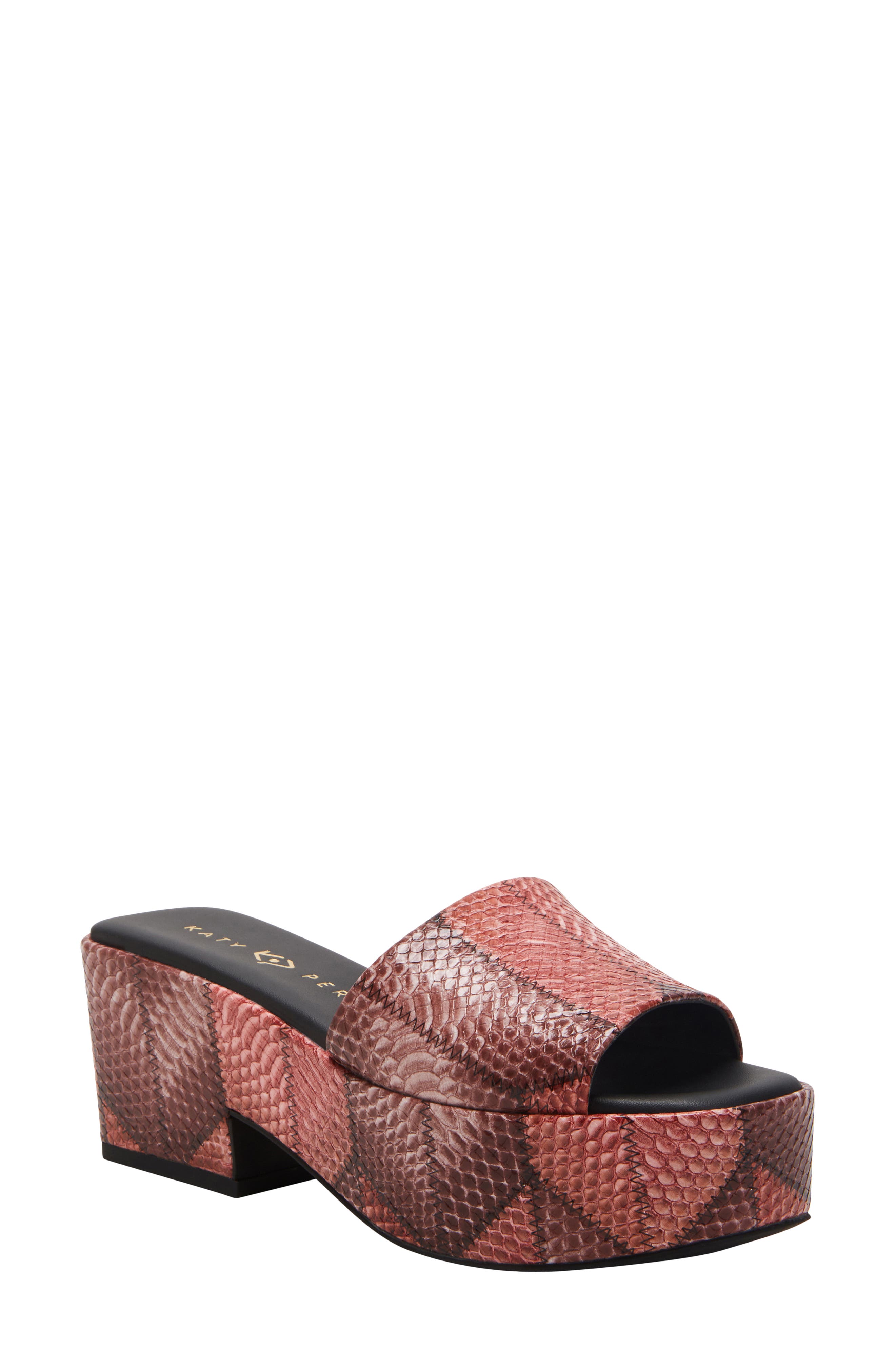 The Busy Bee Platform Slide Sandal, Main, color, GINGER MULTI