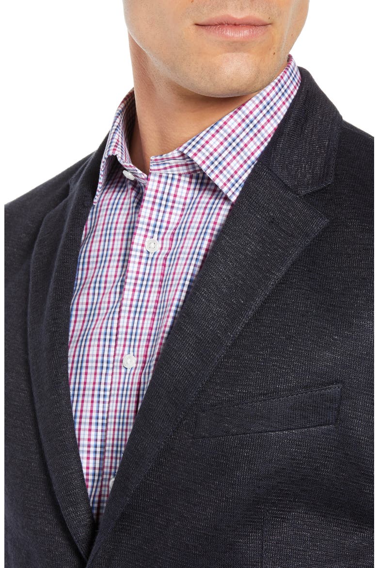 Regular Fit Knit Sport Coat, Alternate, color, NAVY