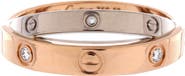 Pre-Owned Cartier Love 6 Diamonds Double Ring 18K Rose Gold and 18K White Gold with Diamonds
