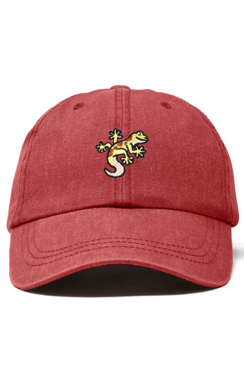 Gecko Embroidered Casual Cap
