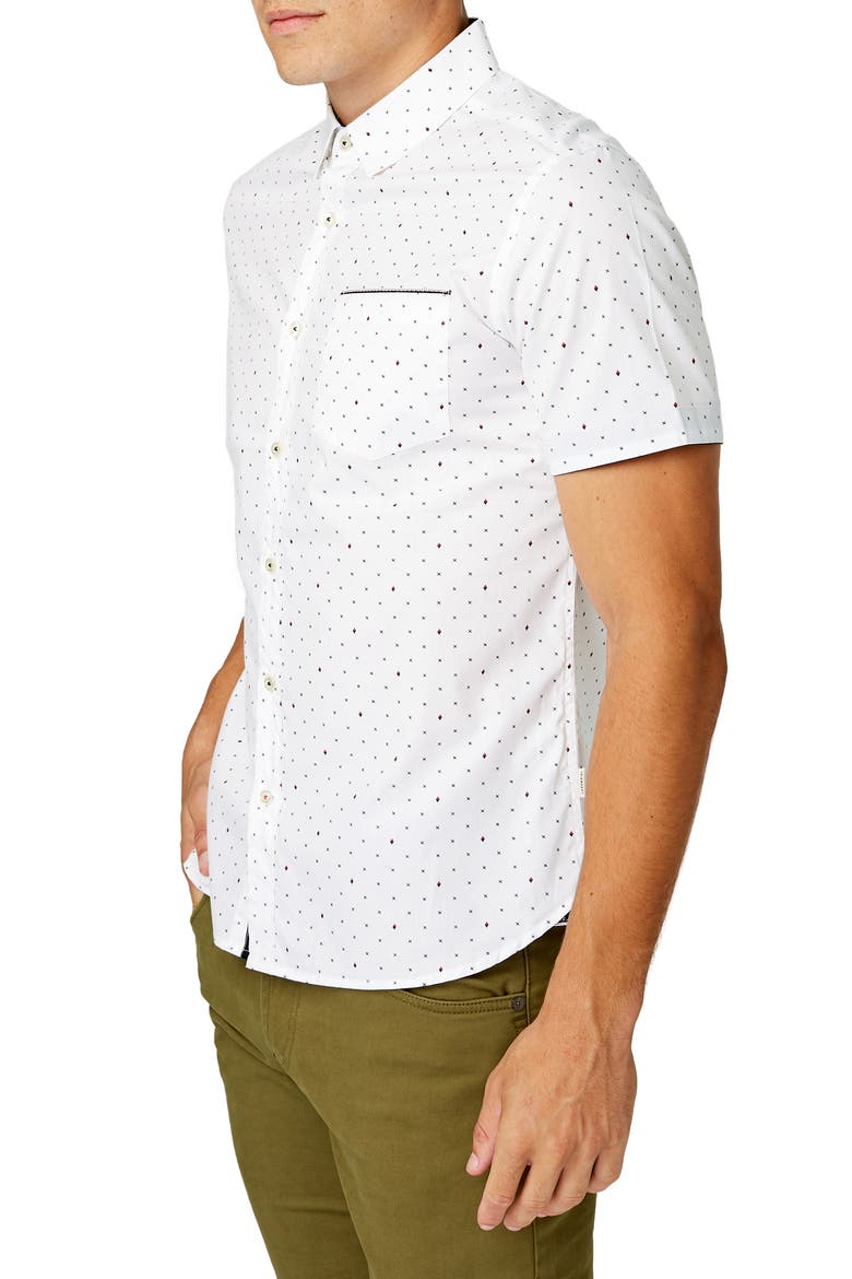 Vision Quest Slim Fit Cotton Shirt, Alternate, color, OFF WHITE