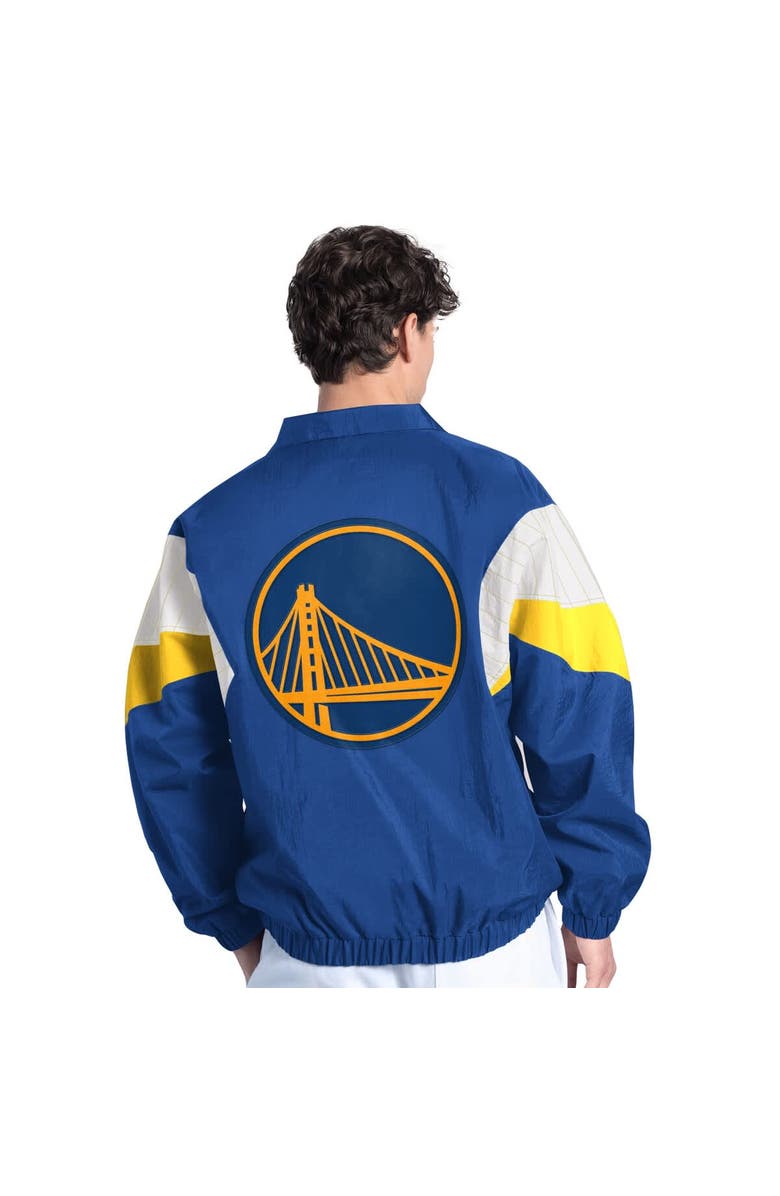 STARTER Men's Starter Royal Golden State Warriors Yard Line Full-Zip Jacket, Alternate, color, Royal