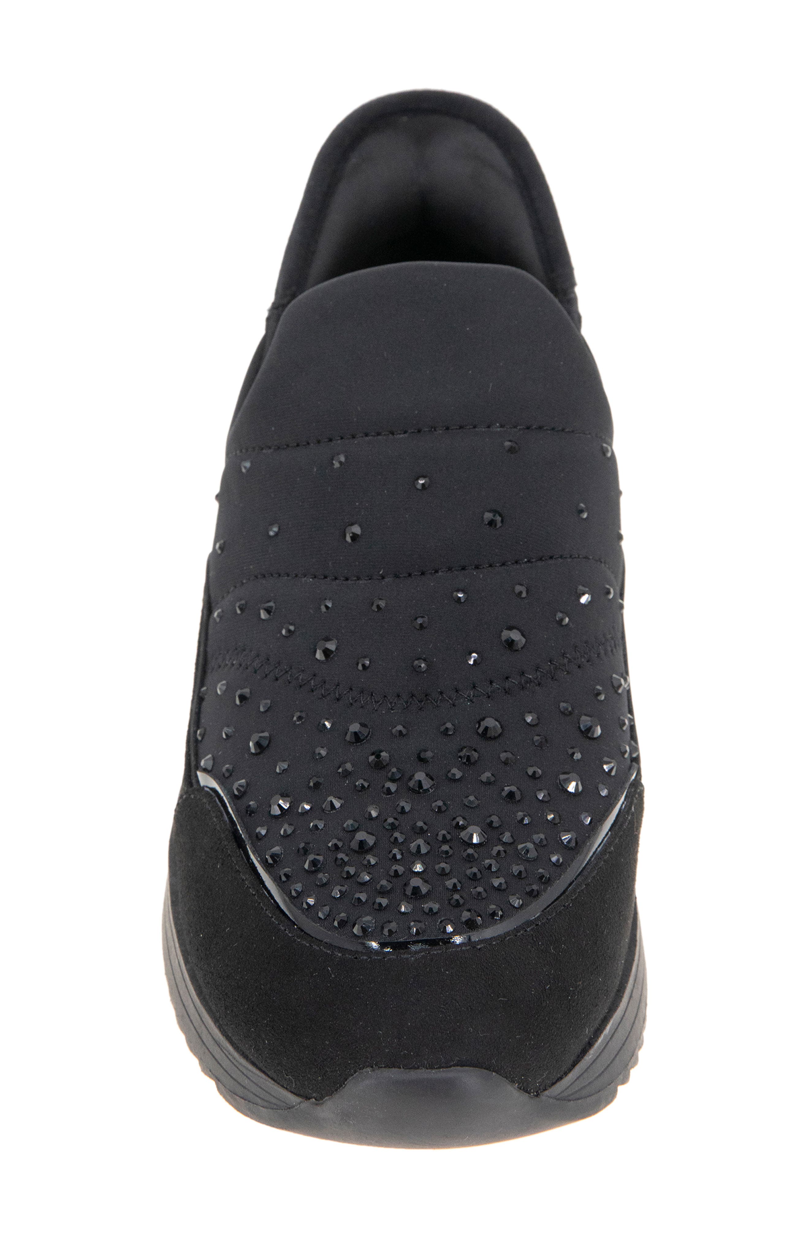 Cameron Rhinestone Sneaker, Alternate, color, BLACK NEOPRENE