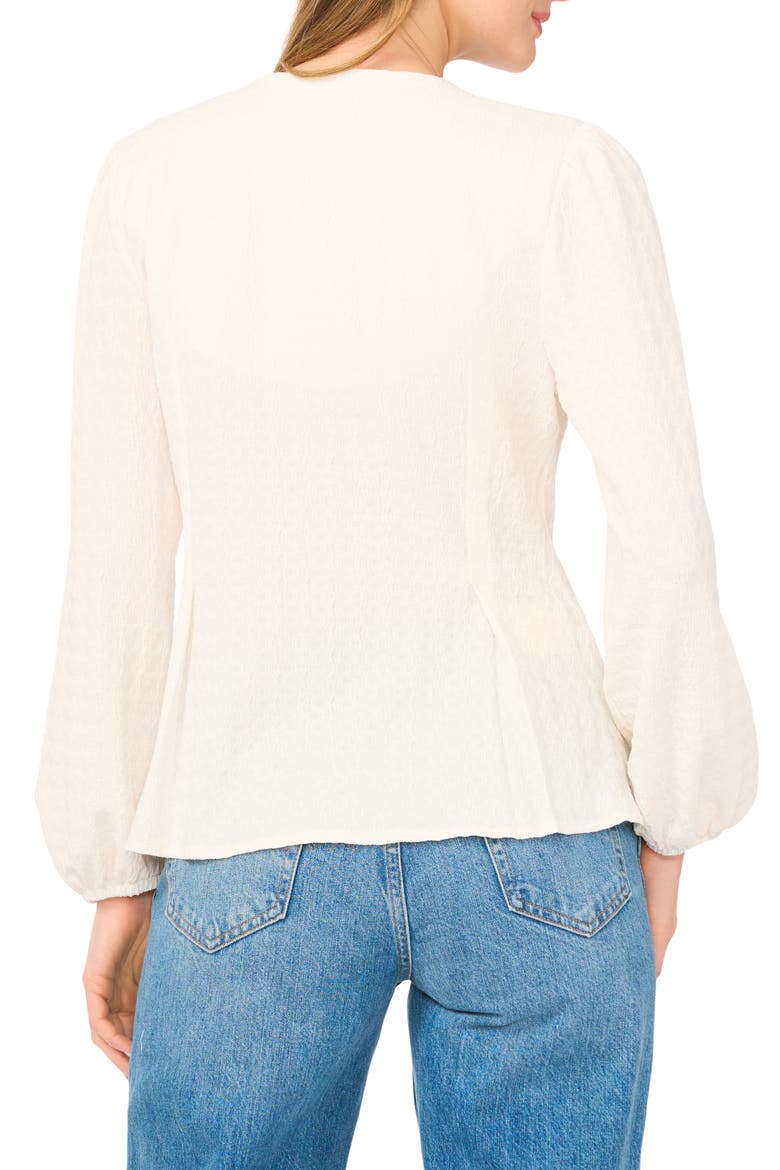 Textured Long Sleeve Top, Alternate, color, NEW IVORY