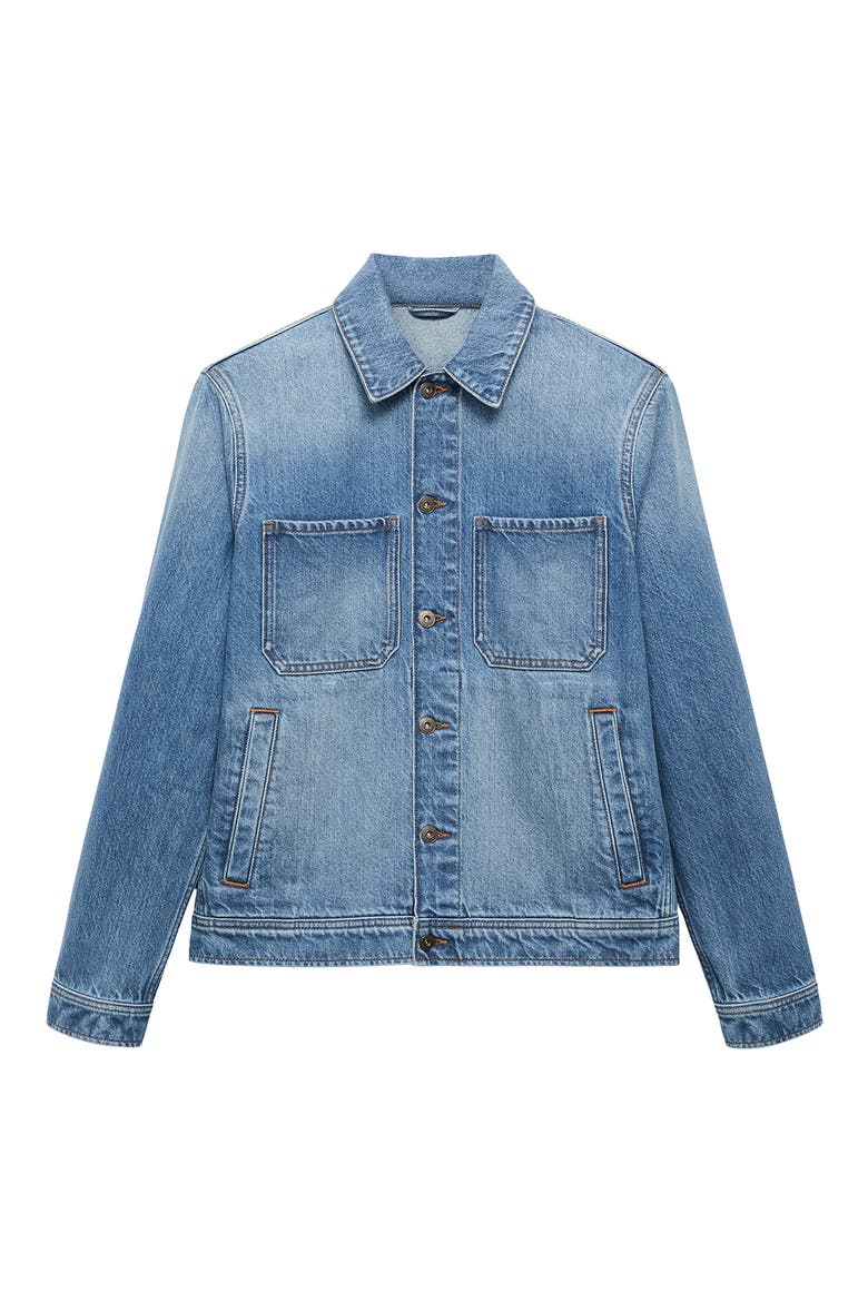 Slim Fit Denim Workwear Jacket, Alternate, color, MEDIUM BLUE